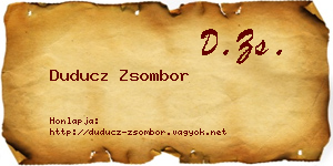 Duducz Zsombor névjegykártya