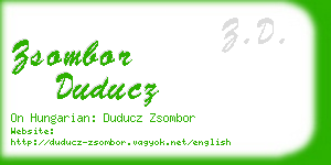 zsombor duducz business card